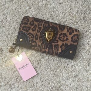 Juicy Couture Brown and Black Animal Print Wallet